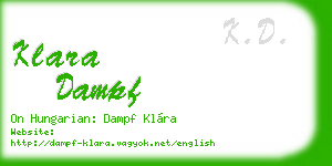 klara dampf business card