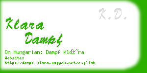 klara dampf business card